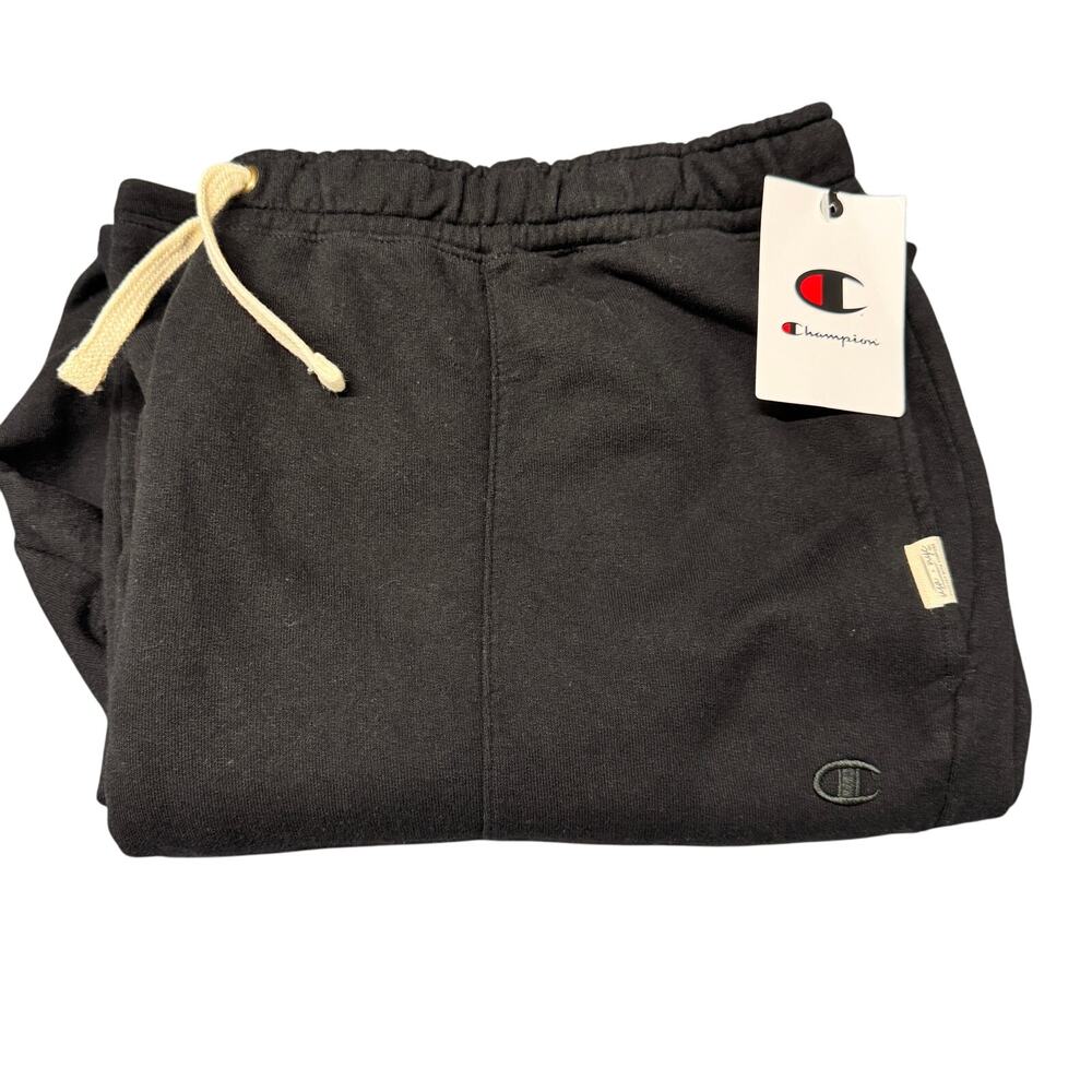 Champion Sweatpants Womens 2XL Black Comfort Wash Straight Leg + Pockets NEW $55
